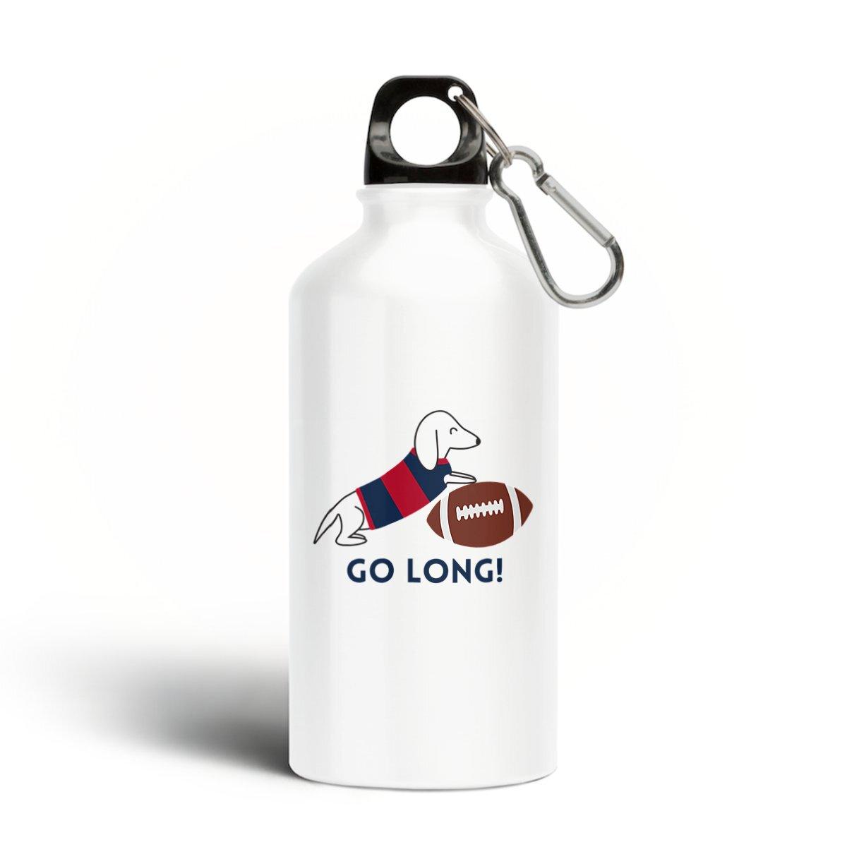 Dachshund Football Water Bottle: Go Long