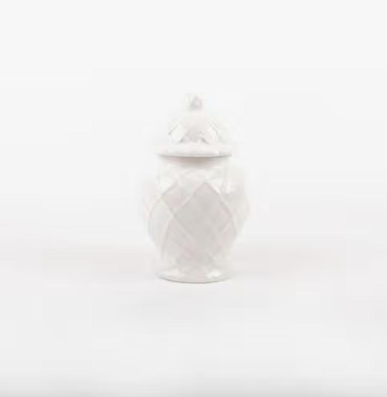 White Textured Porcelain Ginger Jar - two sizes